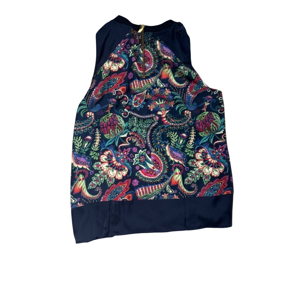 Desigual Blue Floral Global Traveller Top Sz XL Sleeveless NWT Dopamine